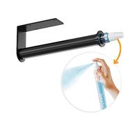 SpaceAid SprayNeat Paper Towel Holder with Spray Bottle, Under Cabinet Paper Towels Holders with Sprayer Inside Center, Hanging Wall Mount Papertowels Roller for Kitchen and Bathroom (Black)