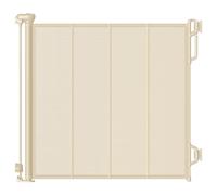 Spaceany Reinforced Retractable Baby Gate or Mesh Dog Gate,Easy to Use for Stairs, Doorways, Hallways, Indoor, Outdoor, Wide Pet Gate 33.5" Tall, Extends to 45" Wide, Cream