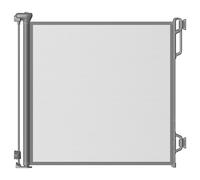 SPACEANY Retractable Safety Baby Gate or Mesh Dog Gate,Durable Portable Mesh Retractable Gate,Easy to Use for Stairs, Doorways, Hallways, Indoor, Outdoor, 33.5" Tall, Extends to 45" Wide,Grey