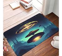 Spacecraft Descend Non-Slip Doormat, Indoor Outdoor Carpet Entrance Mat for High Traffic Areas in Your Home 15.7x23.6 in