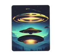 Spacecraft Descend Non-Slip Rubber Base Mouse Pad For Speed And Precision, Suitable For Office Gaming Computer Laptop7.9 X 9.5 In