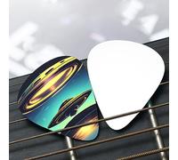 Spacecraft descend Patterned guitar pick set - (thin/medium/thick), widely compatible with all kinds of stringed instruments,