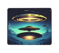 Spacecraft Descend Square Waterproof Non-Slip Rubber Base Mouse Mat for Office Laptop,Laptop Wireless Mouse Home Office Travel 7.9 X 9.5 in