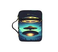 Spacecraft descend Water-Resistant Bible Tote Bag with Pocket, Large Journal Cover Case for Church Travel