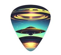 Spacecraft descend Wear-resistant guitar picks, thin, medium, heavy, 12 pieces of guitar picks, suitable for guitar, bass, electric guitar, ukulele,
