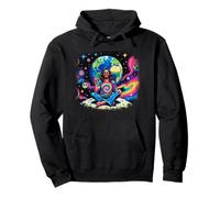 Spaced Out Moon Hippie Pullover Hoodie