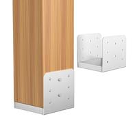 SPACEEUP 6x6 Post Base 2 Pcs, Inner Size 5.6"x5.6" Deck Post Base, Stainless Steel Post Anchor Fit Wood Post Brackets for Decking Porch Railing Support