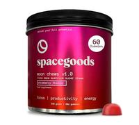 Spacegoods Moon Chews Lions Mane Mushroom Gummies |30 Servings| Strawberry | Powerful Lion's Mane Super Gummies, Focus & Clarity Boost, Delicious Texture and Taste | 1 Month Supply - Vegan Supplement