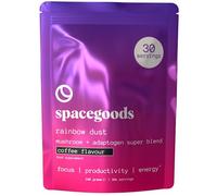 Spacegoods Rainbow Dust 240g | 30 Servings | Flavoured Mushroom Coffee | 120mg of Natural Caffeine | Lions Mane, Chaga, Ashwagandha & Vitamin B5| Sharper Focus, Energy & Calm | Coffee