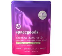Spacegoods Rainbow Dust 240g | 30 Servings | Flavoured Mushroom Coffee | 80mg of Natural Caffeine | Lions Mane, Chaga, Ashwagandha & Vitamin B5 | Sharper Focus, Energy & Calm | Vanilla & Cinnamon