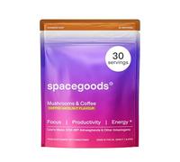 Spacegoods Rainbow Dust 240g | 30 Servings | Flavoured Mushroom Coffee | 80mg of Natural Caffeine | Lions Mane, Chaga, Ashwagandha & Vitamin B5| Sharper Focus, Energy & Calm | Coffee Hazelnut