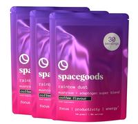 Spacegoods Rainbow Dust 3 Pack 240g | 90 Days Supply | Flavoured Mushroom Coffee | 120mg of Natural Caffeine | Lions Mane, Chaga Ashwagandha & Vitamin B5| Sharper Focus, Energy & Calm | Coffee