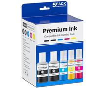 Spaceink T522 522 Ink Refill Bottles for Ecotank ET-2720 ET-2800 ET-2803 ET-2840 ET-2400 ET-4700 ET-4800 ET-4810 Printers, High Performance T522 Refill Ink Bottle Ultra-high Capacity (2BK C M Y)