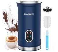 Spacekey - 4 in 1 Milk Frother and Steamer, 4 in 1 Milk Frother 300ml Hot and Cold Frother Machine with Quiet Mode, with Automatic Temperature Control, Electric Frother for