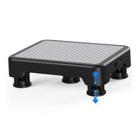 SPACELEAD Mobility Step Stool for Adults & Seniors, Anti-Slip Bathroom Step Stool, Portable Stair Assist Indoor/Outdoor, Platform Step for Kitchen, Office, and Bedroom, 600lbs Capacity, Black-Gray