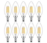 Spacelumen 4W LED E14 Candle Bulbs Dimmable Small Edison Screw Pack of 10