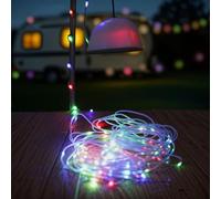 Spacelumen Camping String Lights, 15M Outdoor Stowable Fairy Lights with 9 Lighting Modes, USB Camping Lights, Rechargeable String Lights for Tent Garden Party Yard Festival Decor