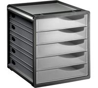 Spacemaker, Drawer Box Rotho Office Box With 5 Drawers, Plastic Box Transparent