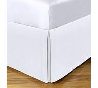 Spacemaker Polyester Bed Skirt - Extra Long Bedskirt Hides Bed Risers - California King - 21 Inches, White