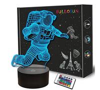 Spaceman 3D Night Light, Astronaut Rocket Optical Illusion Lamp Home Decor Bedroom Light with Remote Control 16 Colors Changing Marvel Xmas Birthday Gift for Outer Space Fan…