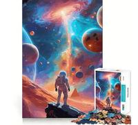 Spaceman Against Universe 1000 Piece Jigsaw Puzzles for Adults Teenagers Mental Toy Calm Relax Premium Cut Heartfelt Gift 50x75cm