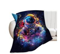 Spaceman Astronaut Throw Blanket - Soft Warm Cozy Fleece for Couch, Sofa, Bed - 127 x 101.6 cm - Gifts and Decoration for Girls, Boys, Women, Men