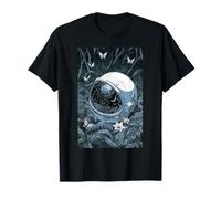 Spaceman Helmet Galactic Sky Moonlight Forest T-Shirt