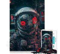Spaceman in A Cracked Helmet 1000 Pieces Jigsaw Puzzles for Adults Smart Game Stress Release Pattern Assembly Xmas Surprise 38x26cm