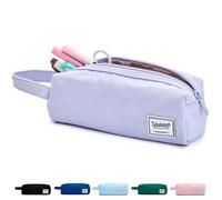 SPACEMATE Pencil Case Pouch Box Bag School Supplies Girls Boys Kids, Cute Preppy Stuff Large Big Capacity Aesthetic Canvas Pen Organizer, Back to College Stationary, Purple, Simple Style, 1200ml