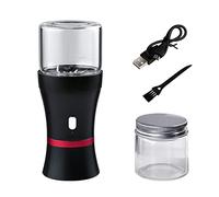 Spacenight Electric Herb Grinder, USB-Rechargeable, 2pcs 1.7oz Glass Herb Chamber - Ideal for Everyday Carry