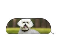 Spaceperson Galaxy Trippy Print Receive Bag Makeup Bag Cosmetic Bags Travel Storage Bag Toiletry Receive Bags Pencil Case Pencil Bag, Cute Bichon Frise Dog, One Size