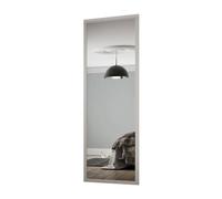 Spacepro 1 Panel Mirrored Dove Grey Framed Sliding Wardrobe Door (H)2220mm (W)914mm