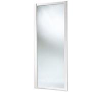 Spacepro 1 Panel Mirrored White Framed Sliding Wardrobe Door (H)2220mm (W)762mm