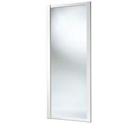 Spacepro 1 Panel Mirrored White Framed Sliding Wardrobe Door (H)2220mm (W)914mm