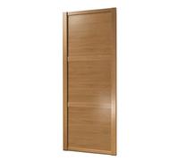 Spacepro 3 Panel Natural Oak Effect Sliding Wardrobe Door (H)2220mm (W)762mm