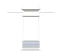Spacepro Aura Satin White Dressing Room Freestanding Storage Solution (H)2700mm (L)3550mm (D)500mm