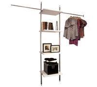 Spacepro Aura White Metallic Effect Wardrobe Storage Kit (H)2700mm (W)3200mm (D)500mm