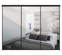 Spacepro Black Frame Mirror Sliding Door Kit W2672mm