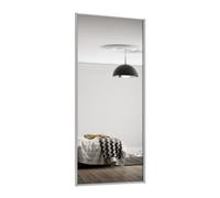 Spacepro Classic 1 Panel Mirrored Dove Grey Framed Sliding Wardrobe Door (H)2220mm (W)610mm