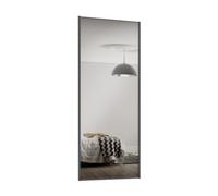 Spacepro Classic 1 Panel Mirrored Graphite Framed Sliding Wardrobe Door (H)2220mm (W)762mm