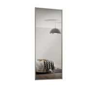 Spacepro Classic 1 Panel Mirrored Nickel Framed Sliding Wardrobe Door (H)2220mm (W)762mm