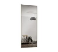 Spacepro Classic 1 Panel Mirrored Pebble Framed Sliding Wardrobe Door (H)2220mm (W)762mm