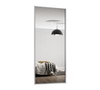 Spacepro Classic 1 Panel Mirrored Silver Framed Sliding Wardrobe Door (H)2220mm (W)610mm