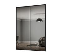 Spacepro Classic Mirrored 2 Door Sliding Wardrobe Door Kit (H)2220mm (W)1489mm