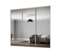 Spacepro Classic Mirrored Oak Effect 3 Door Sliding Wardrobe Door Kit (H)2220mm (W)2672mm