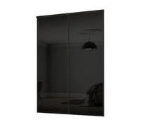 Spacepro Classic Non-Mirrored Matt Black 2 Door Sliding Wardrobe Door Kit (H)2220mm (W)1793mm