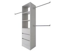 Spacepro Modular Cashmere 3 Drawer Tower Unit (H)2100mm (W)600mm (D)500mm