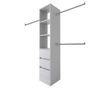 Spacepro Modular Dove Grey 3 Drawer Tower Unit (H)2100mm (W)450mm (D)500mm