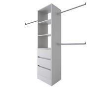 Spacepro Modular Dove Grey 3 Drawer Tower Unit (H)2100mm (W)600mm (D)500mm