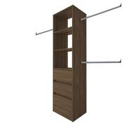 Spacepro Modular Walnut Effect 3 Drawer Tower Unit (H)2100mm (W)600mm (D)500mm